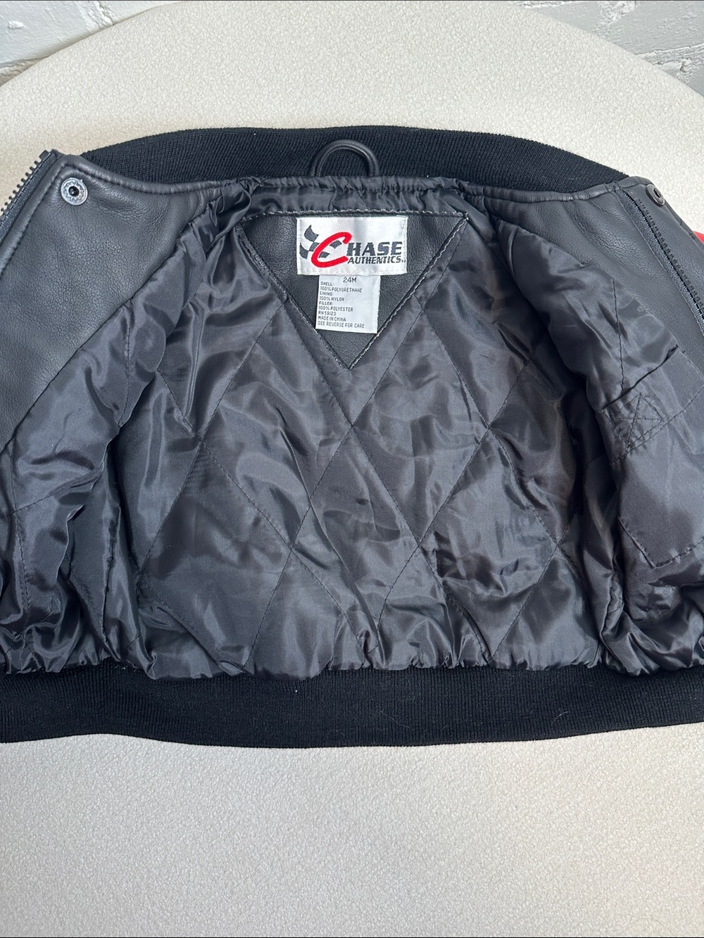 Dale Earnhardt #3 Nascar Leather Jacket Chase Authentics Boys Size 24m Vintage - Picture 8 of 9